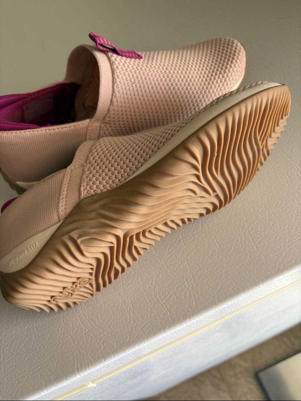 Ryka Light Pink Slip-On Mule with Magenta Trim - Picture 3 of 4